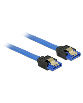 Kabel SATA DATA III 50cm z zatrzaskami metalowymi niebieski DELOCK nr 2