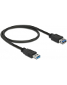 Przedłużacz USB AM-AF 3.0 0.5M czarny Delock - nr 17