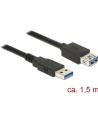 Przedłużacz USB AM-AF 3.0 1.5M czarny Delock - nr 18