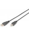 Kabel drukarkowy USB ASSMANN 2.0 A/M - USB B/M, 1,8m, miedź, czarny - nr 21