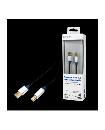 Kabel USB 2.0 LogiLink Premium BUAB220 A/B 2m