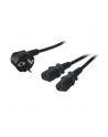 Kabel zasilający LogiLink CP101 typu Y Schuko > 2x C13 czarny 1,5m - nr 9