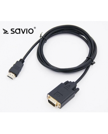 Kabel HDMI SAVIO CL-103 19pin męski - VGA męski 1,8m