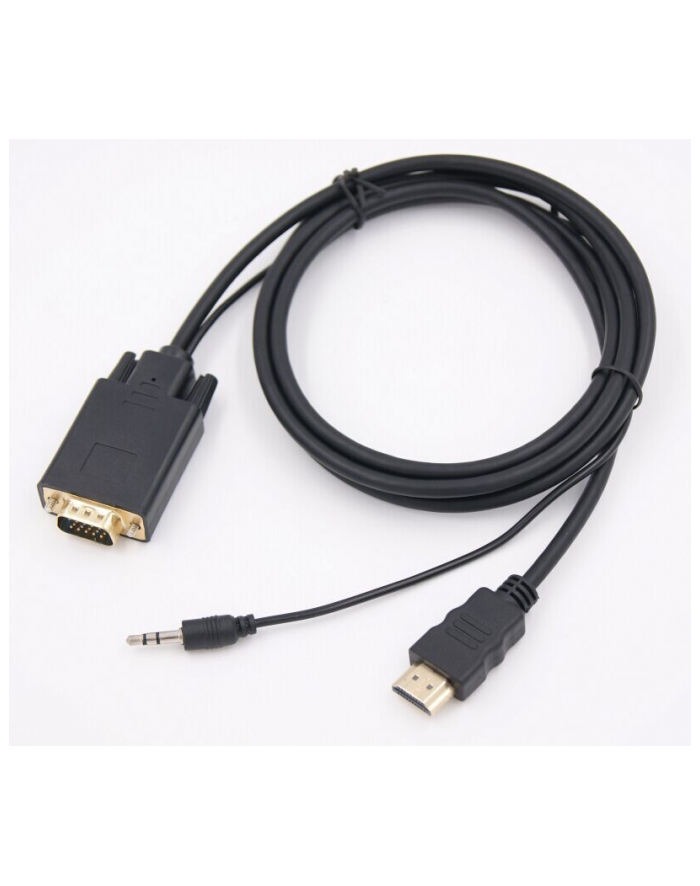 Kabel HDMI SAVIO CL-104 19pin męski - VGA męski 1,8m główny