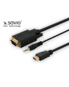 Kabel HDMI SAVIO CL-104 19pin męski - VGA męski 1,8m - nr 6