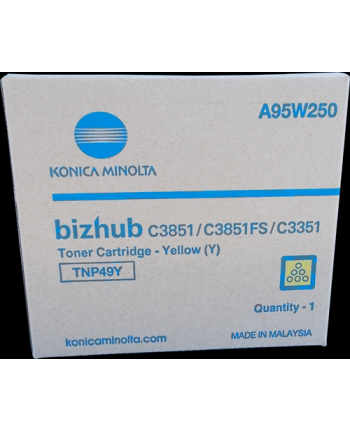 Toner Konica Minolta TNP-49Y | 12000 pages | Yellow | Bizhub C3351 C3851 C3851FS