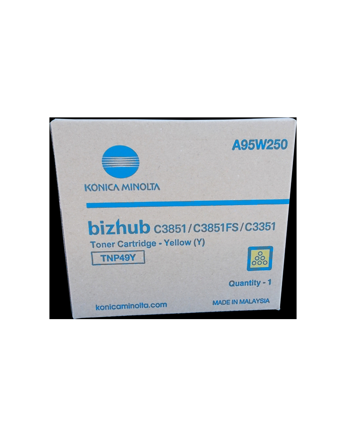 Toner Konica Minolta TNP-49Y | 12000 pages | Yellow | Bizhub C3351 C3851 C3851FS główny