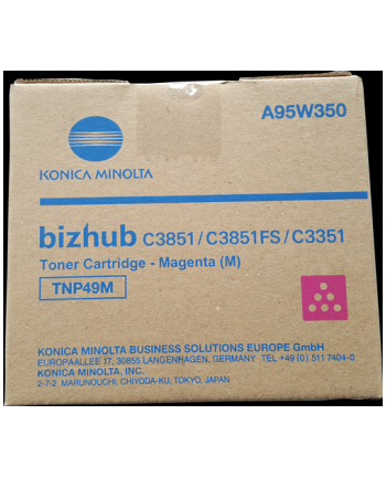 Toner Konica Minolta TNP-49M | 12000 pages | Magenta | Bizhub C3351 C3851 C3851F