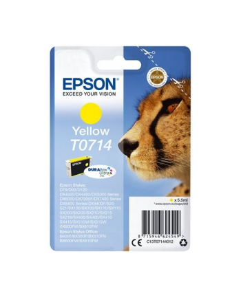 Tusz Epson T0714 yellow DURABrite BLISTER | Stylus D78/92/120/DX4000/4050/4400 nr 2