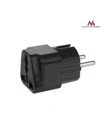 Maclean MCE155 Adapter gniazdo UK na wtyk EU uniwersalny czarny nr 1