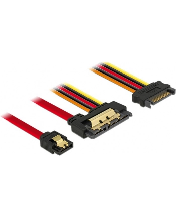 Delock Przewód SATA 6 Gb/s, 7pin żeński+15pin zasilanie SATA męski>22pin SATA nr 1