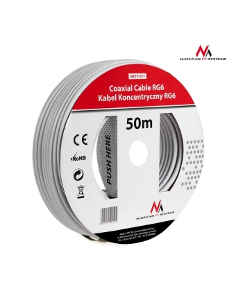 Maclean MCTV-571 Kabel przewód koncentryczny satelitarny 1.0CCS RG6 50M nr 2