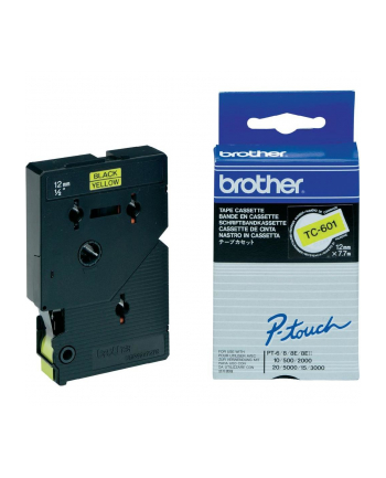 Taśma Brother 12mm BLACK ON YELLOW TAPE