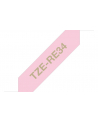 Taśma Brother 12mm Gold/Pink ribbon tape - nr 17