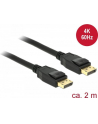 Delock Kabel Displayport 1.2 męski > Displayport męski (19pin) 4K 2m - nr 37