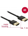 Delock Kabel High Speed HDMI with Ethernet HDMI AM > HDMI AM 3D 4K 1m Slim - nr 18