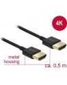 Delock Kabel High Speed HDMI with Ethernet HDMI AM > HDMI AM 3D 4K 0.5m Slim - nr 9