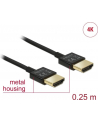 Delock Kabel High Speed HDMI with Ethernet HDMI AM > HDMI AM 3D 4K 0.25m Slim - nr 8