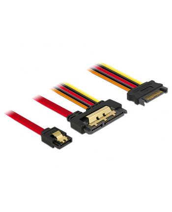 Delock Przewód SATA 6 Gb/s, 7pin żeński+15pin zasilanie SATA męski>22pin SATA nr 2