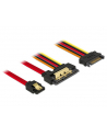 Delock Przewód SATA 6 Gb/s, 7pin żeński+15pin zasilanie SATA męski>22pin SATA - nr 2