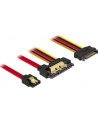 Delock Przewód SATA 6 Gb/s, 7pin żeński+15pin zasilanie SATA męski>22pin SATA - nr 4