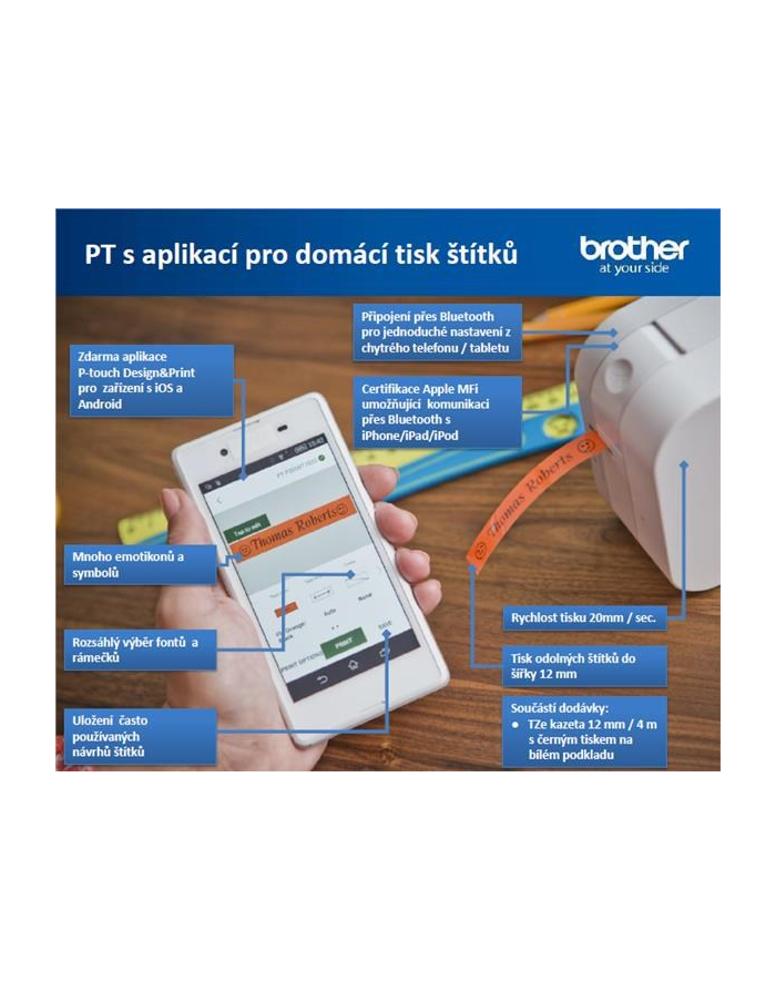 Brother Drukarka etykiet P-touch PTP300BTYJ1 główny