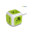 GreenBlue GB118 MagicCube poczwórne gniazdko prądowe, 2 wejścia usb 1,4m - nr 1