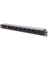 Intellinet Network Solutions Intellinet Listwa zasilająca rack 19'' 1U 250V/16A 8x Schuko 3m włącznik - nr 1