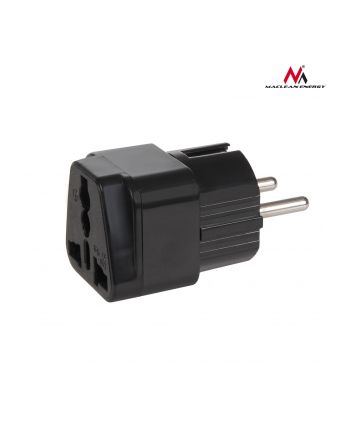 Maclean MCE155 Adapter gniazdo UK na wtyk EU uniwersalny czarny