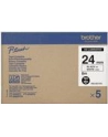 Taśma Brother 24mm Black/White (5 sztuk)  High Grade Tape - nr 16