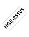 Taśma Brother 24mm Black/White (5 sztuk)  High Grade Tape - nr 3