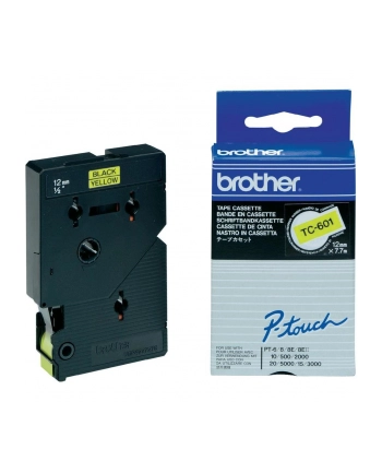Taśma Brother 12mm BLACK ON YELLOW TAPE nr 1