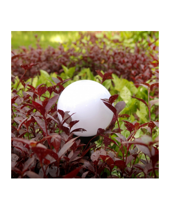 GreenBlue GB123 Solarna lampa wolnostojaca ogrodowa - kula 20x20x53cm, bialy LED
