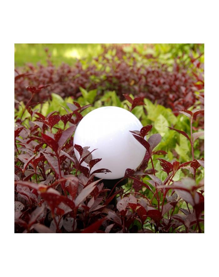 GreenBlue GB123 Solarna lampa wolnostojaca ogrodowa - kula 20x20x53cm, bialy LED główny