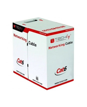TechlyPro Kabel instalacyjny skrętka UTP Cat6 4x2 drut CCA 305m szary nr 2
