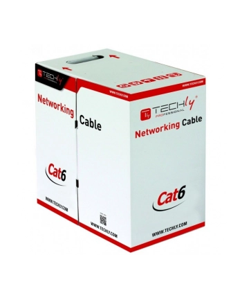 TechlyPro Kabel instalacyjny skrętka UTP Cat6 4x2 drut CCA 305m niebieski nr 2