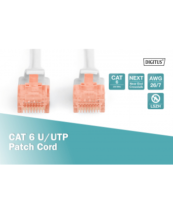 Kabel Digitus patch cord UTP, CAT.6, szary, 15m, 15 LGW LSOH