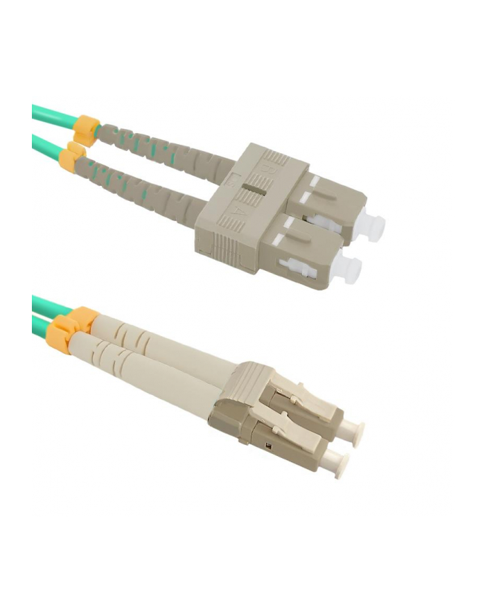 Qoltec Optic Patchcord LC/UPC - SC/UPC MM 50/125 OM4 1m główny