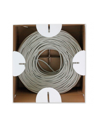 TechlyPro Kabel instalacyjny skrętka UTP Cat5e 4x2 linka CCA 305m szary nr 1