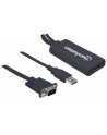Manhattan Adapter konwerter VGA z USB audio na HDMI M/F 1080p czarny - nr 19