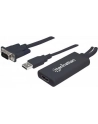 Manhattan Adapter konwerter VGA z USB audio na HDMI M/F 1080p czarny - nr 32