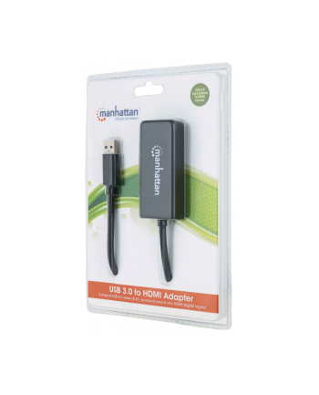 Manhattan Konwerter adapter SuperSpeed USB 3.0 na HDMI M/F 1080p czarny