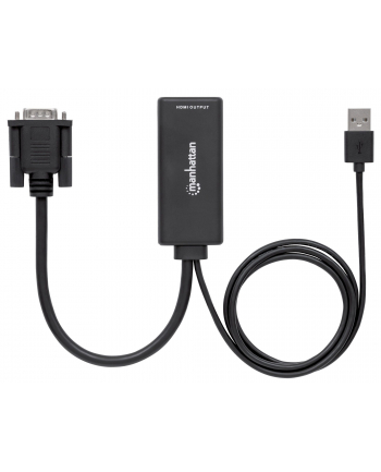 Manhattan Adapter konwerter VGA z USB audio na HDMI M/F 1080p czarny