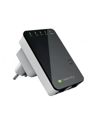 Techly Wireless router WISP extender AP 802.11b/g/n 1xWAN 1xLAN 300N wall-plug