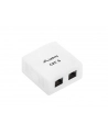 Gniazdo natynkowe kat.6 2X RJ45 Lanberg - nr 17