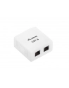 Gniazdo natynkowe kat.6 2X RJ45 Lanberg - nr 22