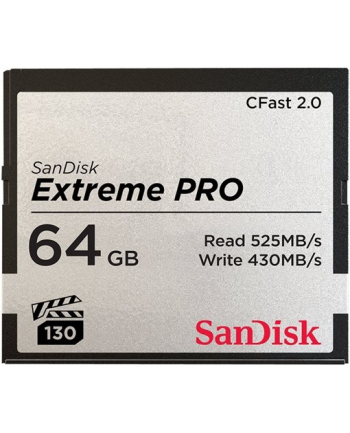 Karta pamięci Compactflash SanDisk Extreme PRO 64GB 525/430 MB/s CFAST 2.0
