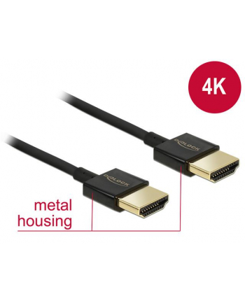 Kabel HDMI Delock HDMI-HDMI High Speed Ethernet 4K 3D 0.5m