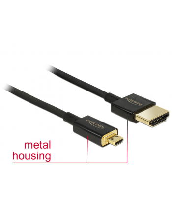 Kabel HDMI Delock HDMI-HDMI High Speed Ethernet 4K 3D 0.255m