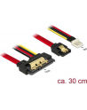 Kabel SATA Delock SATA-III 22 Pin -> SATA 7 Pin + 4 Pin Floppy (M) 30cm - nr 9